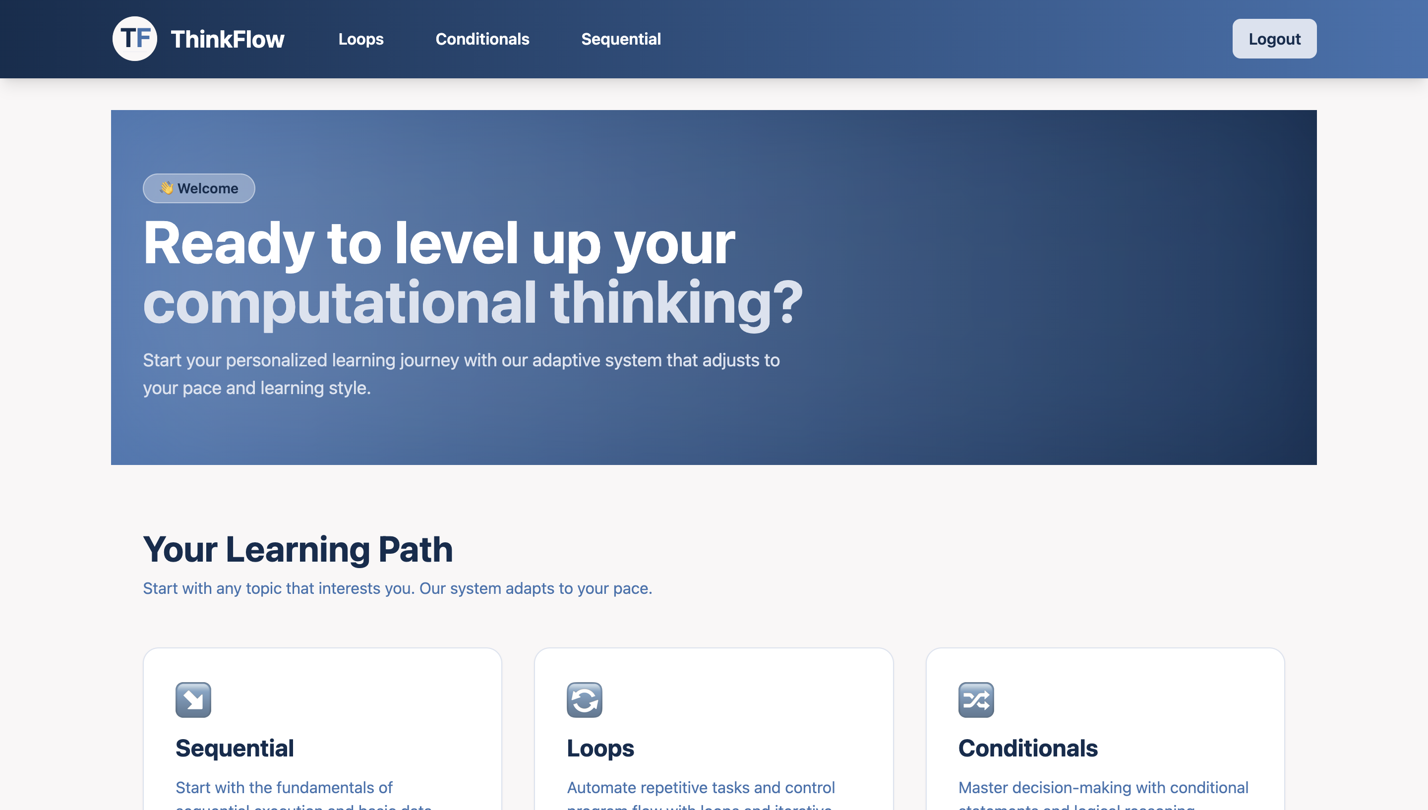 Adaptive Computational Thinking Platform